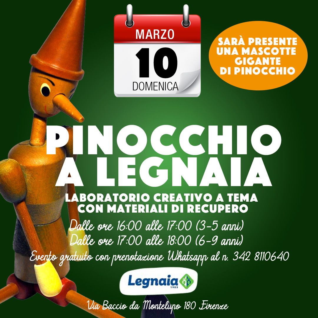 10 marzo: Laboratori a tema Pinocchio per i più piccoli